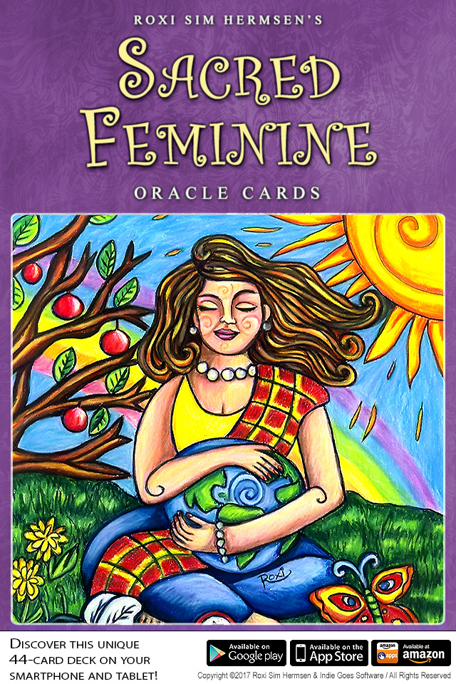 Sacred Feminine Oracle Cards app now available on Android, iOS and Amazon!