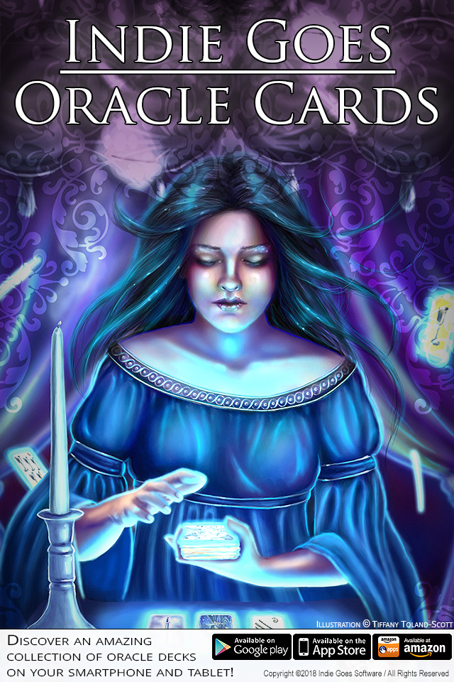 Indie Goes Oracle Cards app now available on iOS, Android and Amazon!